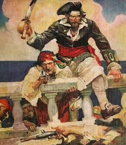 Paine, Ralph Delahaye (1922), Cover of Blackbeard, Buccaneer, Pennsylvania, United States: The Penn Publishing Company.