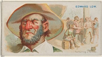 Edward Low, Torturing a Yankee, from the Pirates of the Spanish Main series (N19) for Allen & Ginter Cigarettes, circa 1888.
