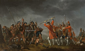 The Battle of Culloden by David Morier, painted between 1746 and 1765.