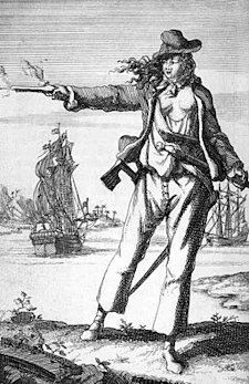 Ann Bonny, illustration from the 18th century.