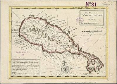 Moll, Herman Date: 1732 Location: Saint Kitts.