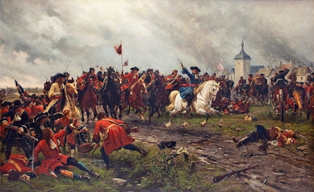 William III at the Battle of Landen/Neerwinden 1693, painted between 1847 and 1911.