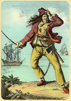 Engraving of Mary Read, circa 1724.