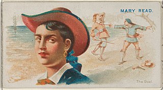 Mary Read, The Duel, from the Pirates of the Spanish Main series (N19) for Allen & Ginter Cigarettes, circa 1888.