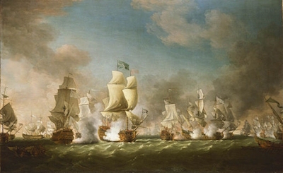 he Battle of Cape Passaro, 11 August 1718 by Richard Paton, 1767.