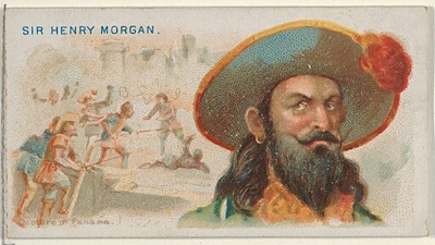 Sir Henry Morgan, Capture of Panama, from the Pirates of the Spanish Main series (N19) for Allen & Ginter Cigarettes, circa 1888.