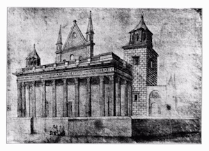 Old St. Paul's Cathedral after the fire.