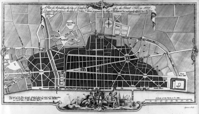  Plan for rebuilding the City of London after the Great Fire, 1767.