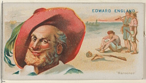 Edward England, Marooned, from the Pirates of the Spanish Main series (N19) for Allen & Ginter Cigarettes, circa 1888.
