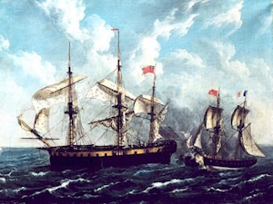Action of 15 May 1799, oil on canvas, Musée du Vieux Granville, 19th century.