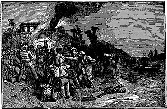 Illustration of the death of Captain Howell Davis at Principe.