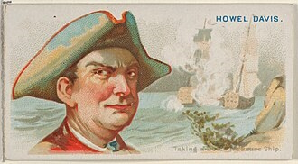 Howell Davis, Taking a Dutch Treasure Ship, from the Pirates of the Spanish Main series for Allen & Ginter Cigarettes, 1888.