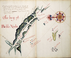 The bay of Pueblo Nueva, 1685.